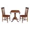 International Concepts 42 in. Dual Drop Leaf Table with 2 Slat Back Dining Chairs - 3 Piece Dining Set K581-42DP-C-465P - alternate 5